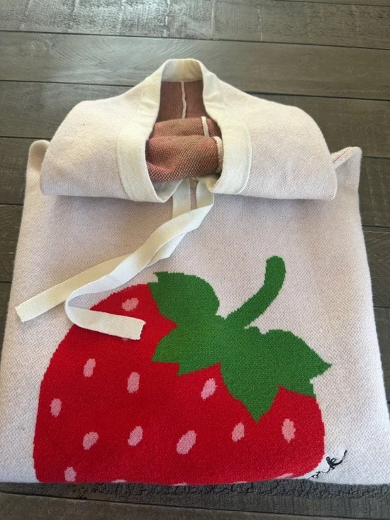 Kate Spade x Target Hooded Strawberry Hooded Sweatshirt Size Large - Picture 5 of 5